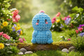 DINO ADORABLE COLOR AZUL Y ESCAMAS ROSAS
